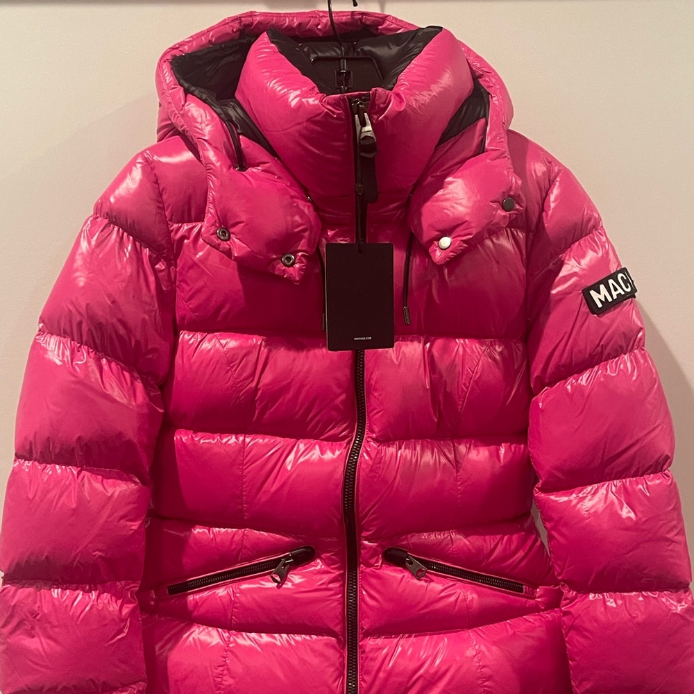 Mackage Marilyn V down jacket in Lotus (fuchsia).  New with tags.  Size small.